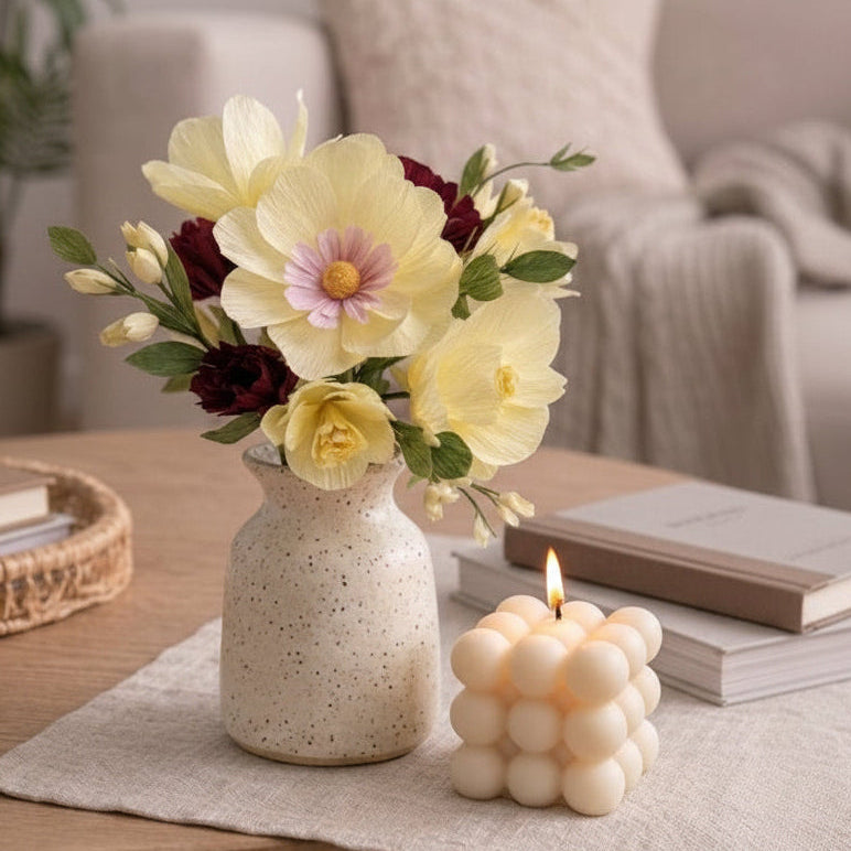 KreaBox blomster og lys i stue